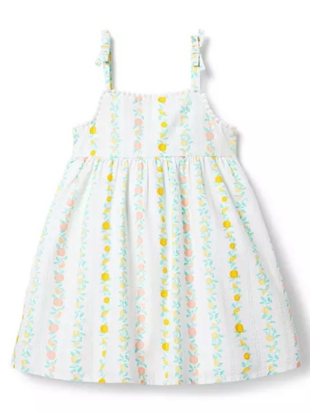 Janie and Jack Kids Baby Citrus Stripe Seersucker Dress Cotton Tank Top Sundress